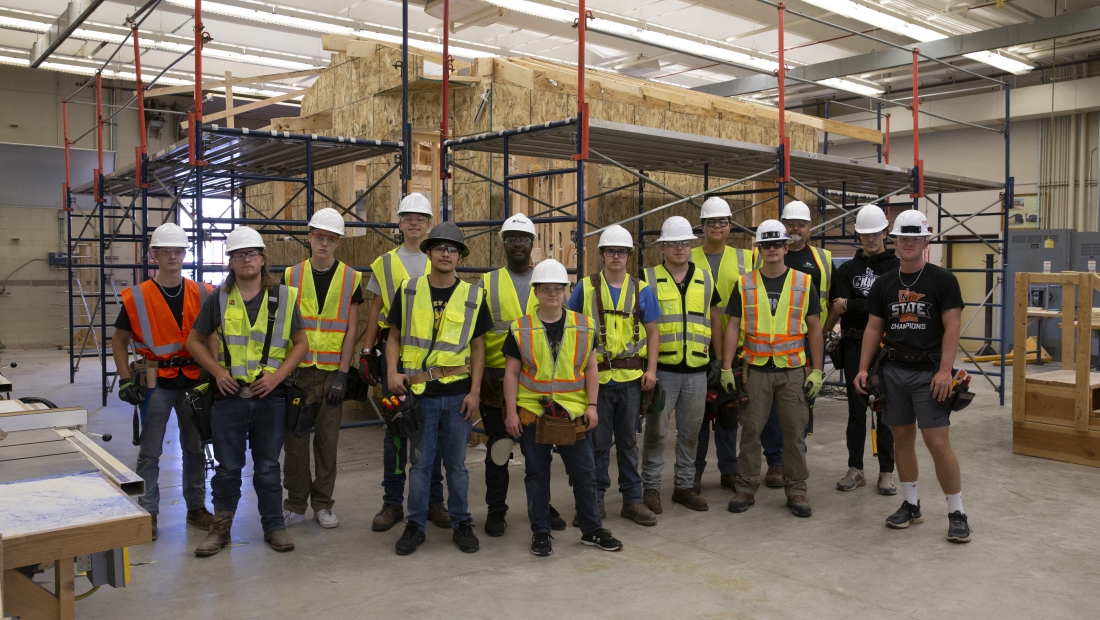 Carpentry students group photo