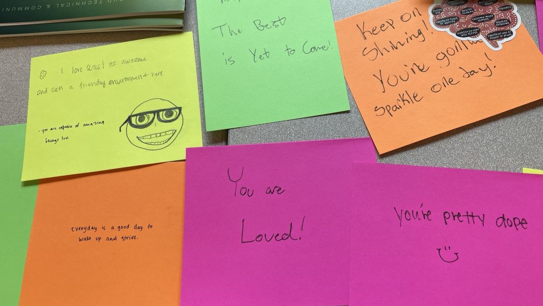 Words of affirmation on cards