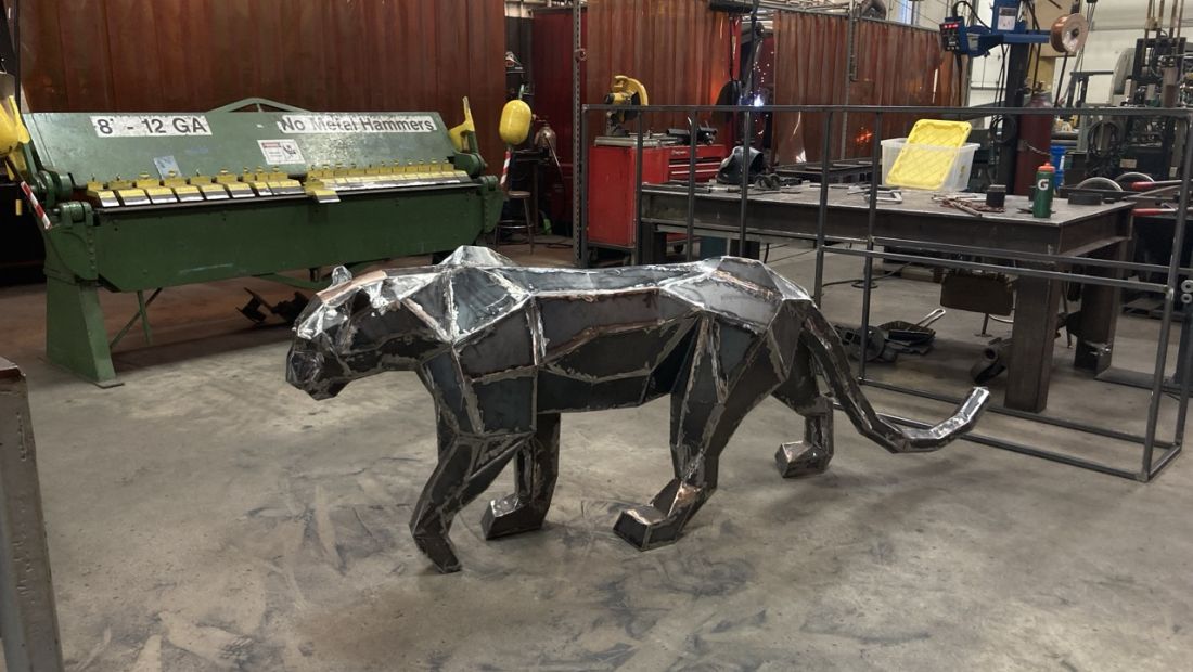 panther is put together, welded, grinded, and ready for the next step