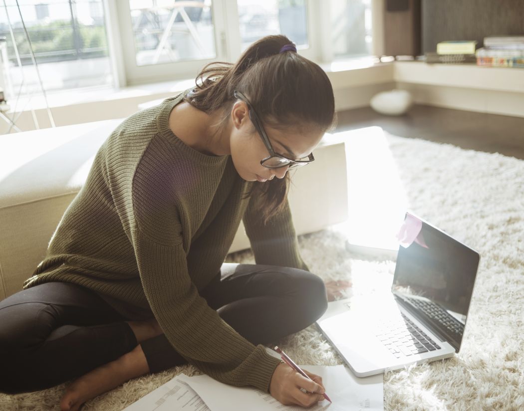 student on laptop