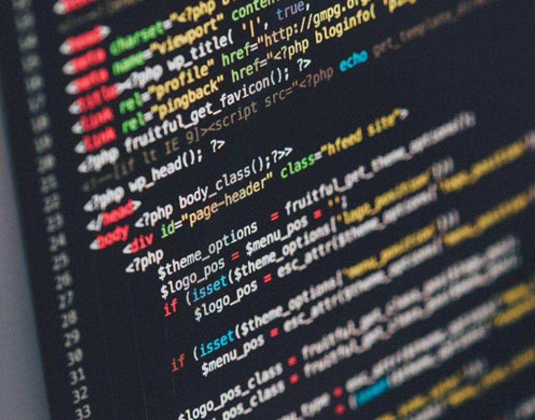 computer code on screen