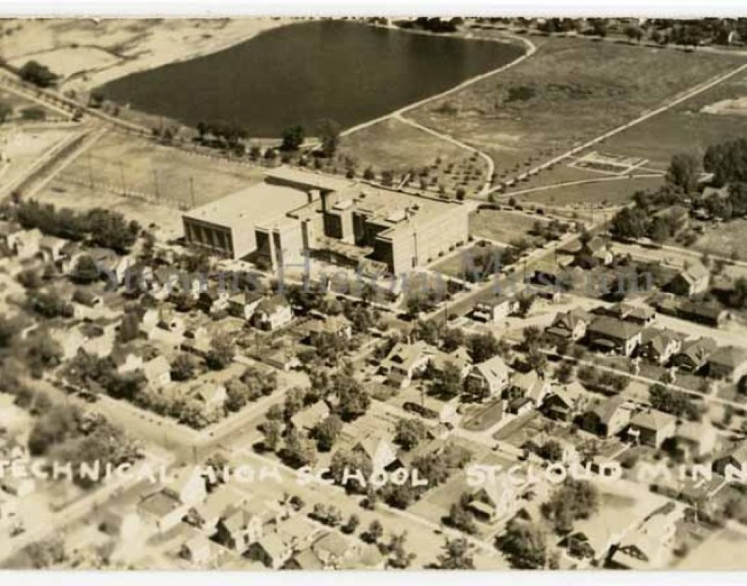 Old photo of technical high school in 1948