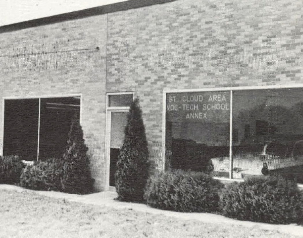 front of college in 1969
