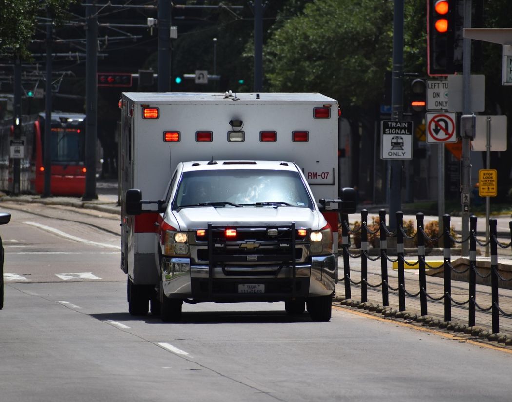 ambulance on the road
