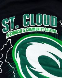 Black shirt with the SCTCC logo, along with an SCTCC faculty name tag and business cards