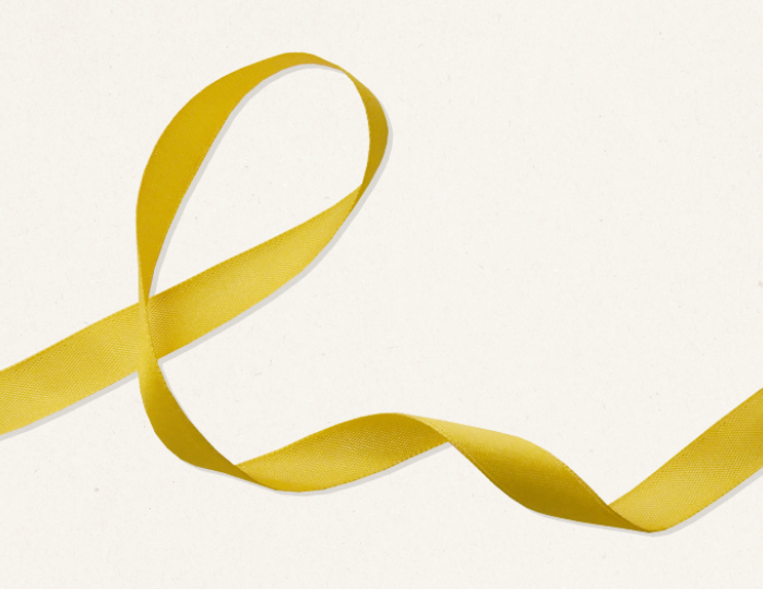 yellow ribbon flowing across screen