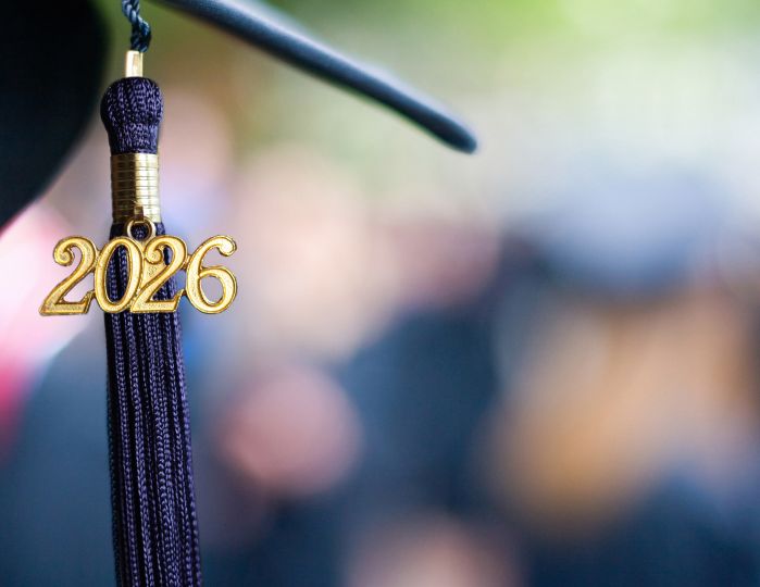 grad cap with 2026 tassel