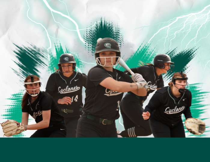 a series of softball players during game