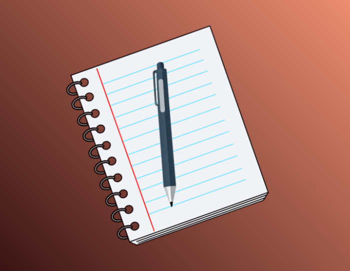 Notebook and pen