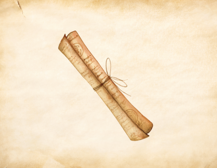 paper scroll on old paper background