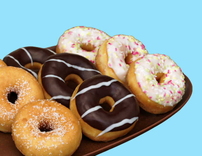 tray of donuts