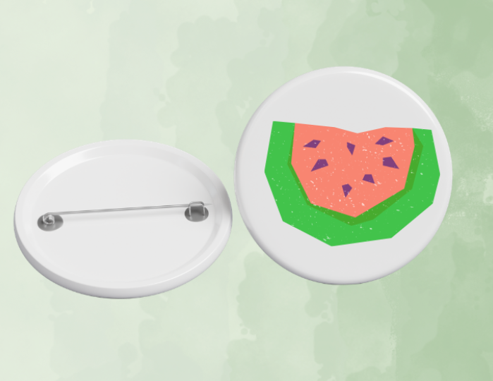 pin button with watermelon 