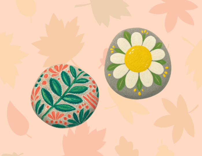 Two Painted Rocks