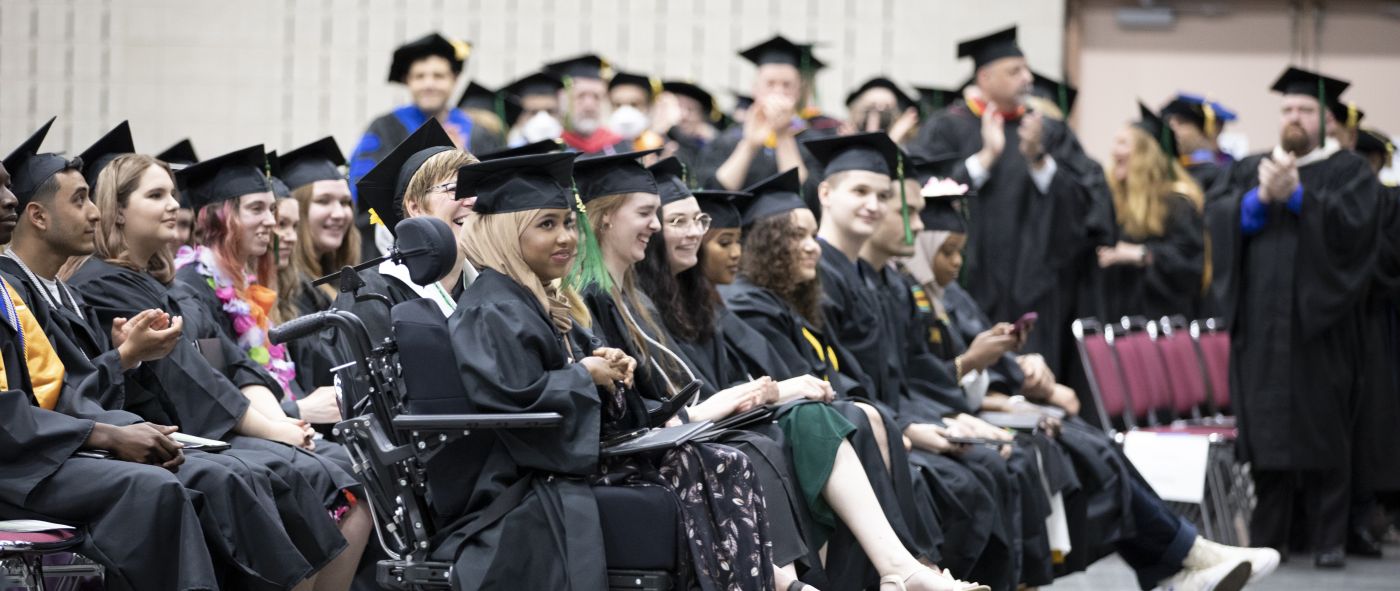 Commencement students in audience