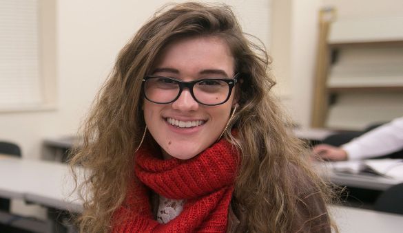female student smiling