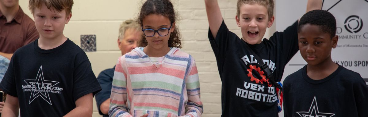 campers celebrating at STAR camp