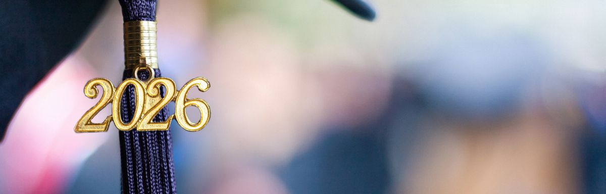 grad cap with 2026 tassel
