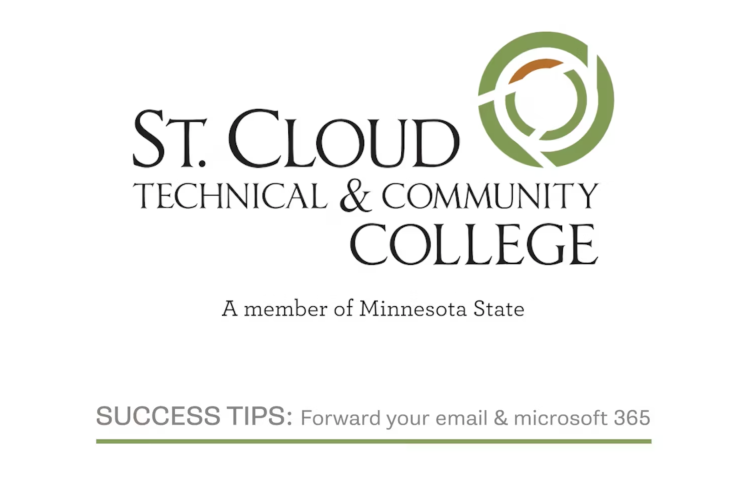 SCTCC logo. Success tips: Forward your email & Microsoft 365