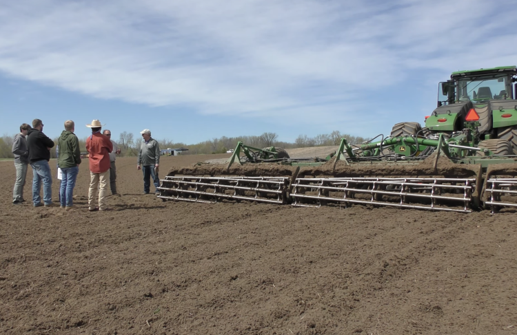 Screenshot of video that is linked with farm implements