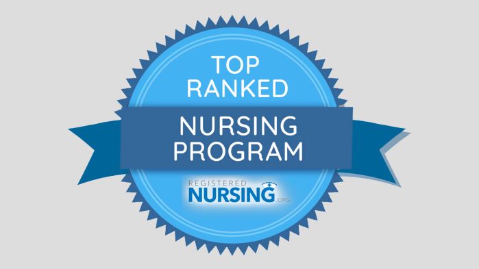 badge to show the top rank of nursing program