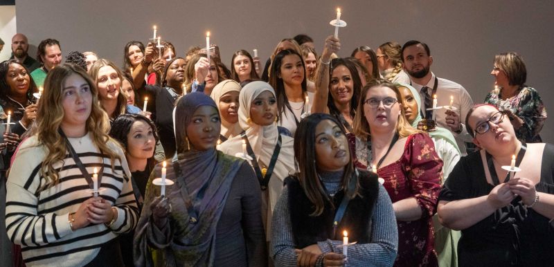 group of nursing graduates at pinning
