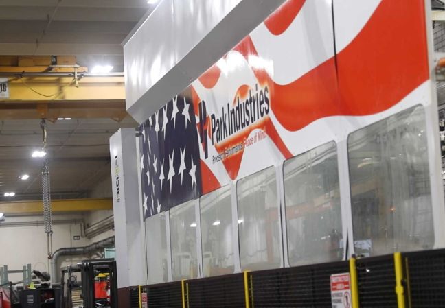 Park Industries sign on a large machine