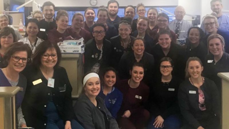 Dental Hygiene and Assisting students at Give Kids a Smile event