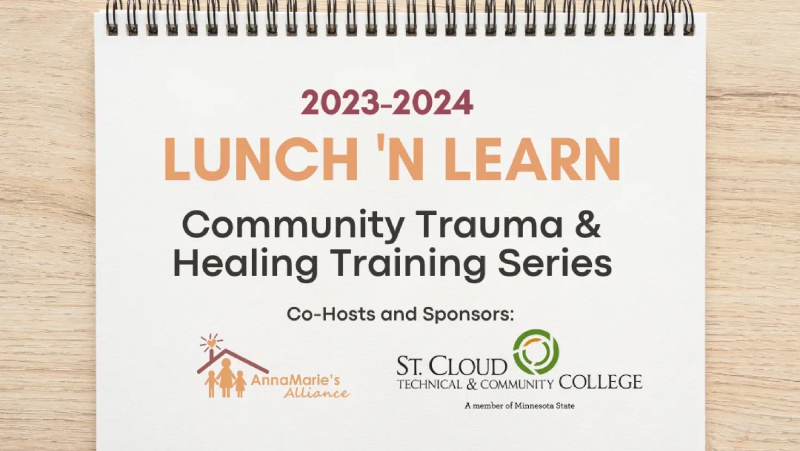 Image of Lunch 'N Learn notebook, Community training & healing training series.