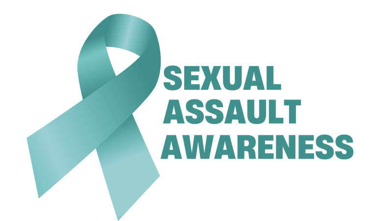 Sexual Assault Awareness with ribbon