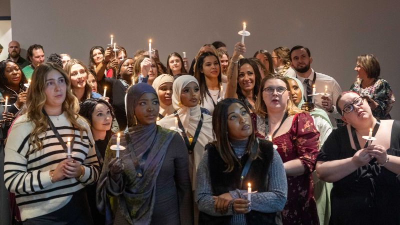 group of nursing graduates at pinning