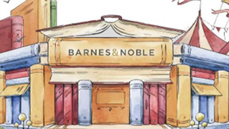 barnes and noble building made out of books