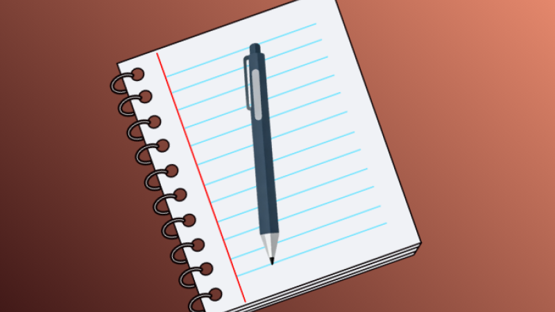 Notebook and pen