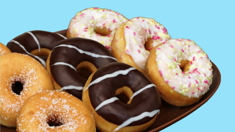tray of donuts