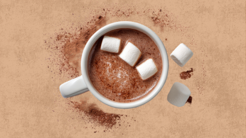 mug of hot chocolate with mini marshmallows