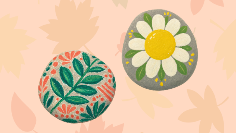 Two Painted Rocks