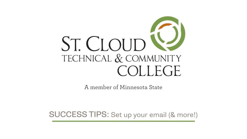 SCTCC logo. Success tips: Set up your email (& more!)