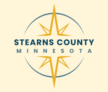 new stearns county logo on a yellow background