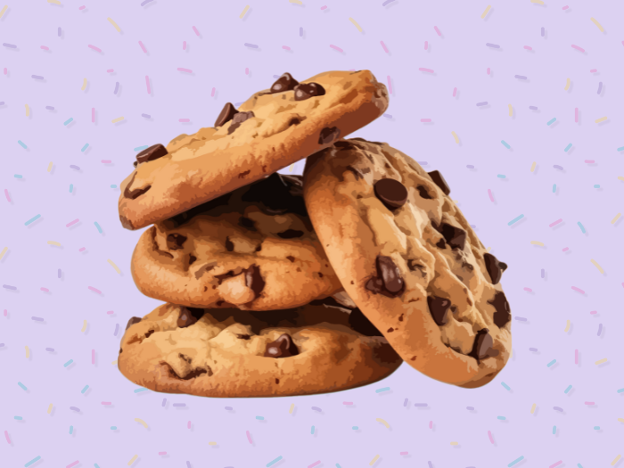 cookies with a sprinkles background