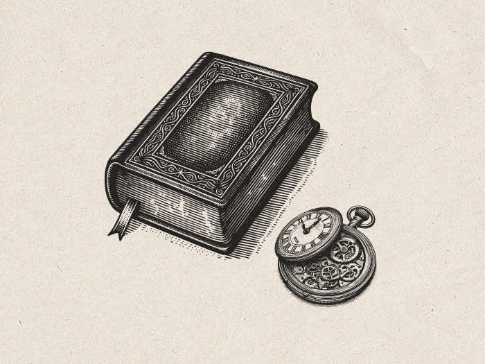 book and pocket watch