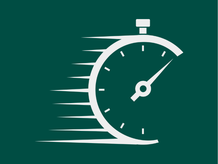 a stopwatch with speed lines