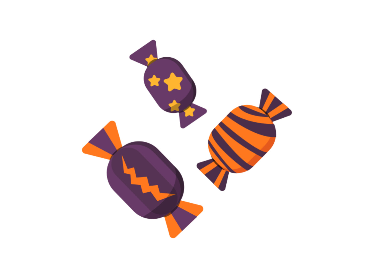 illustration of halloween candy