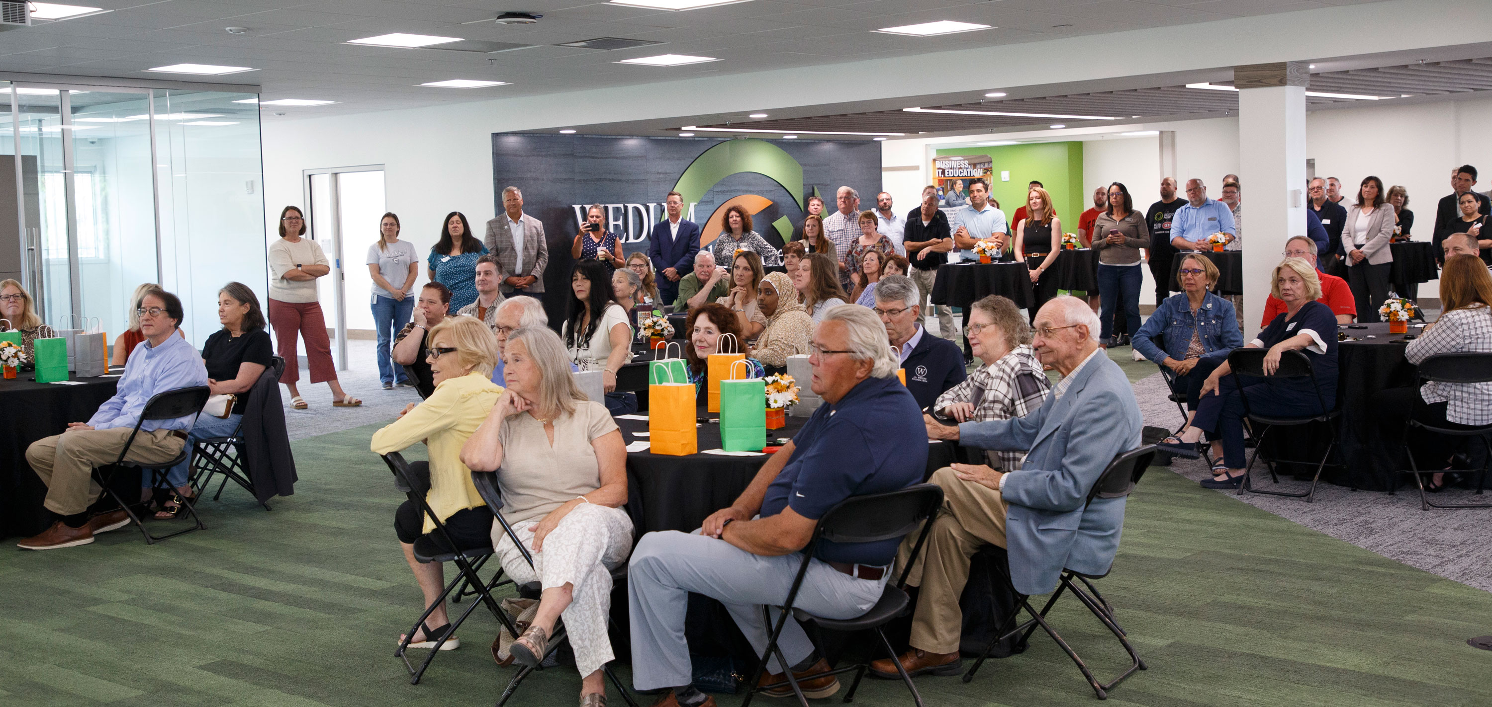 Large crowd in the Wedum Center